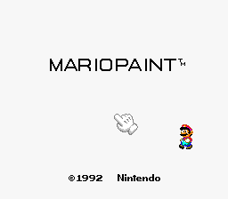 Mario Paint (Europe) Title Screen